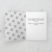 Blue Soccer Football Sports Photo Coach  Bedankkaart (Binnen)