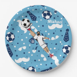 Blue Soccer Goalie Goalkeeper Player's Kind Name Papieren Bordje