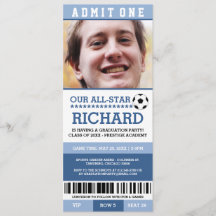 Blue Soccer Graduation Party nodigt uit