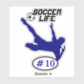 Blue Soccer Life Contour Sticker (Vel)