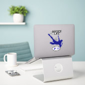 Blue Soccer Life Contour Sticker (Laptop op bureau)