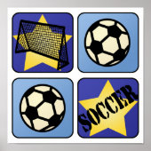 Blue Soccer Poster (Voorkant)