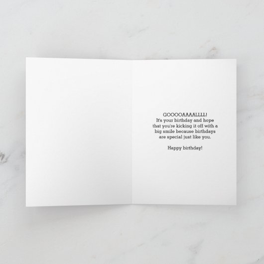 Blue Soccer Sport 9th Birthday Card Kaart (Binnen)