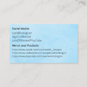 Blue Social calling card-Disc Golf Visitekaartje (Achterkant)