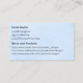 Blue Social calling card-Pink Lifeguard Tower Visitekaartje (Achterkant)