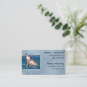 Blue Social calling card-whale Visitekaartje (Staand voorkant)
