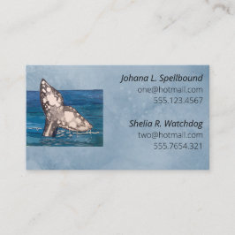 Blue Social calling card-whale Visitekaartje
