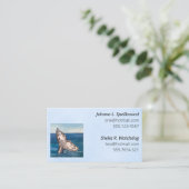 Blue Social calling card-whale Visitekaartje (Staand voorkant)
