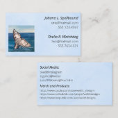 Blue Social calling card-whale Visitekaartje (Voorkant / Achterkant)