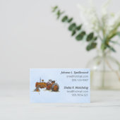 Blue Social introduction calling card-tractor Visitekaartje (Staand voorkant)