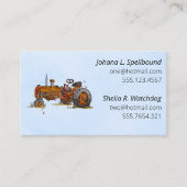 Blue Social introduction calling card-tractor Visitekaartje (Voorkant)