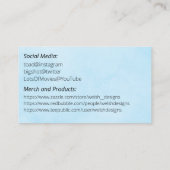 Blue Social introduction calling card-wrecker Visitekaartje (Achterkant)