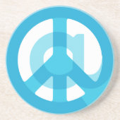 Blue @ Social Media Meditation Stone Zandsteen Onderzetter (Voorkant)