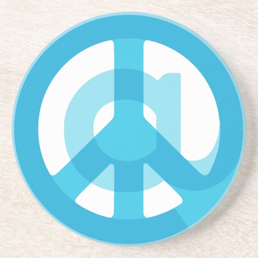 Blue @ Social Media Meditation Stone Zandsteen Onderzetter (Voorkant)