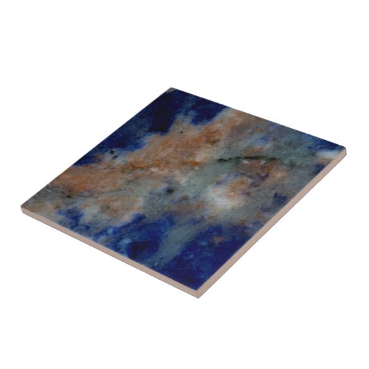 Blue Sodalite close-up Tegeltje (Zijkant)