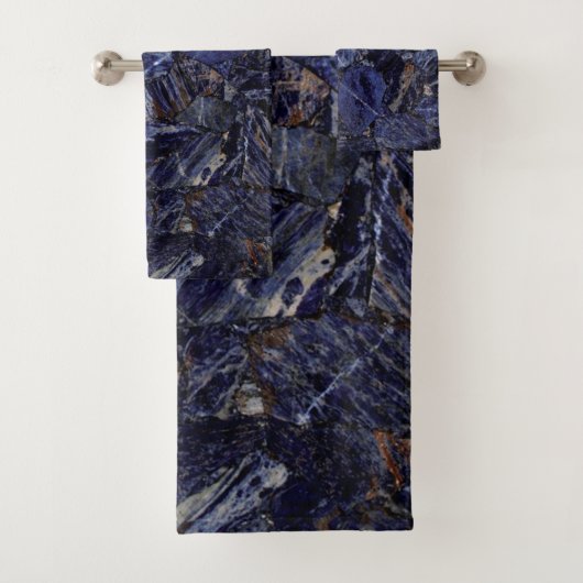 Blue Sodalite Gemstone Bad Handdoek (Insitu)