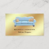 Blue Sofa Furniture Store Interieurontwerper Visitekaartje (Voorkant)