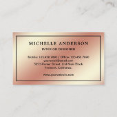 Blue Sofa Furniture Store Interieurontwerper Visitekaartje (Achterkant)