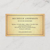 Blue Sofa Furniture Store Interieurontwerper Visitekaartje (Achterkant)