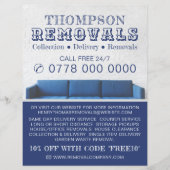 Blue Sofa, Removal Company Adverteren Flyer (Voorkant)