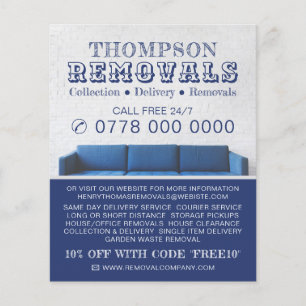 Blue Sofa, Removal Company Adverteren Flyer