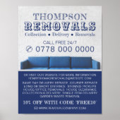 Blue Sofa, Removal Company Adverteren Poster (Voorkant)
