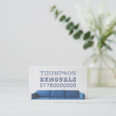 Blue Sofa, Removal Company Visitekaartje (Staand voorkant)