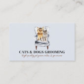 Blue Sofa Yorkie Dog Scottish Cat Pet Visitekaartje (Voorkant)