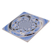 Blue Soft Cloud Swirls Tegel Tegeltje (Zijkant)