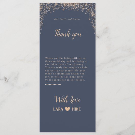 Blue Soft Dank u tafel Kaarten (Voorkant)