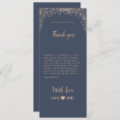 Blue Soft Dank u tafel Kaarten (Voorkant / Achterkant)