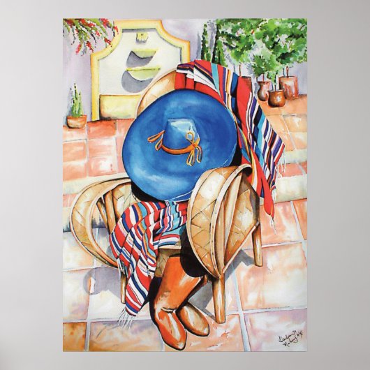 Blue Sombrero Poster (Voorkant)