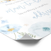 Blue Somebunny Rabbit Baby shower Envelope Station Poster (Hoek)