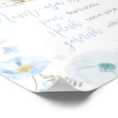 Blue Somebunny Rabbit Baby shower Mom Osa Bar Poster (Hoek)