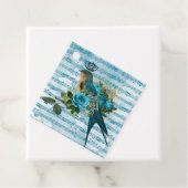  Blue Song Bird op Sheet Music  Bedankjes Labels (In situ)