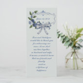 Blue Sophisticated Country Wedding Favor (Staand voorkant)