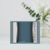 Blue Sophisticated Recipe Cards Briefkaart (Staand voorkant)