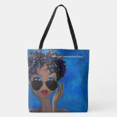 Blue Sorority Black Art Gift Tote Bag (Voorkant)