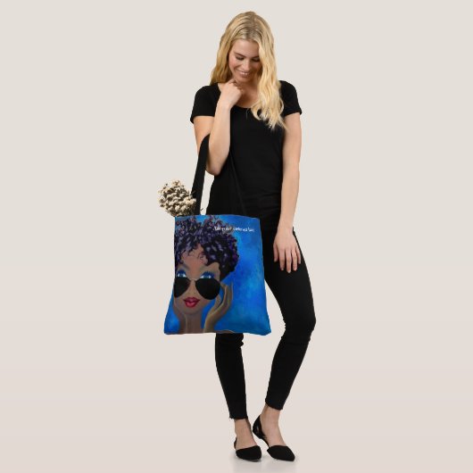 Blue Sorority Black Art Gift Tote Bag (Op model)