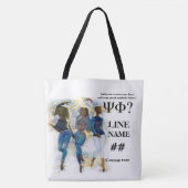Blue Sorority HBCU Art Tote Bag (Voorkant)