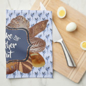 Blue Sourdegh Bread Baking Personalized Theedoek (Quarter Fold)