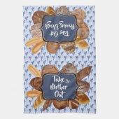 Blue Sourdegh Bread Baking Personalized Theedoek (Verticaal)