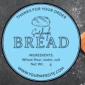 Blue Sourdough Bread Bakery Bedankt Sticker