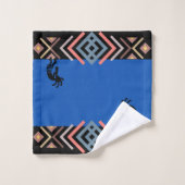 Blue Southwestern Kokopelli Bath Towel Set Bad Handdoek (Wasdoekje)