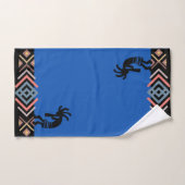 Blue Southwestern Kokopelli Bath Towel Set Bad Handdoek (Handdoek)
