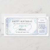 Blue Spa Break Birthday Gift Voucher (Voorkant)