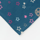 Blue Space - Aangepaste tas Fleece Deken (Hoek)