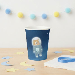 Blue Space Beer Astronaut Baby shower Papieren Bekers