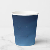 Blue Space Beer Astronaut Baby shower Papieren Bekers (Achterkant)