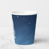 Blue Space Beer Astronaut Baby shower Papieren Bekers (Links)
